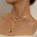Open The Lid Three-dimensional Relief Love Necklace, Punk Fashion Multi-layer Snake Bone Chain Necklace_ipsvogv.com
