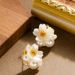 French Sweet And Exquisite Vacation Style Pearl Flower Ea, Feminine Goddess Fan Chaoxian High-end Silver Needle_ipsvogv.com