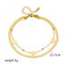 A Niche Design A Caring Chain, Double-layer Layered With Gold-plated Titanium Steel, Fashionable And Versatile Foot_ipsvogv.com
