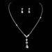 Elegant Bridal Jewelry Set - Zircon Claw Chain Necklace, Earrings & Bracelet (Wedding Celebration Accessories, Simple & Stylish Design)_ipsvogv.com