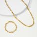 Men's Jewelry Hip Hop Trendy Ins Style Bracelet Handsome Titanium Steel Non Fading Bracelet With Necklace Set_ipsvogv.com