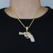 Hip Hop New Mini Pistol Pendant Gun Pendant Trendy Brand Diamond Men's Necklace_ipsvogv.com