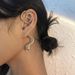 E9872 minimalist earrings with geometric diamond inlay snake shaped personalized earrings. Hip hop nightclubs without_ipsvogv.com