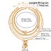 4-Piece Peach Heart CCB Cross Chain Necklace Set European And American Summer Trendy High-end Fashion Internet Celebrity Travel Photography Jewelry_ipsvogv.com