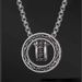 Men's Jewelry Thorn Skull Necklace Men's Double Ring Design Niche All Match Retro Personality Accessory Pendant_ipsvogv.com