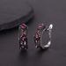 Personalized Dark Style Earrings Inlaid With Garnet Topaz Crystal Gemstone Earrings S925 Sterling Silver_ipsvogv.com