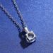 Moissanite Pendant Sterling Silver Fashion Simple Four Claw 2ct Single Diamond Pendant Versatile Clavicle Chain_ipsvogv.com