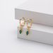 Hot Selling Pure Silver Simple Temperament Small Fresh Ear Buckle Elegant High-end Korean Green Zircon Earrings_ipsvogv.com