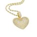 Women's Jewelry Heart-Shaped Cubic Zirconia Pendant Necklace, Hip Hop Style Fashion Chain For Women, Adjustable Length 51-80cm_ipsvogv.com