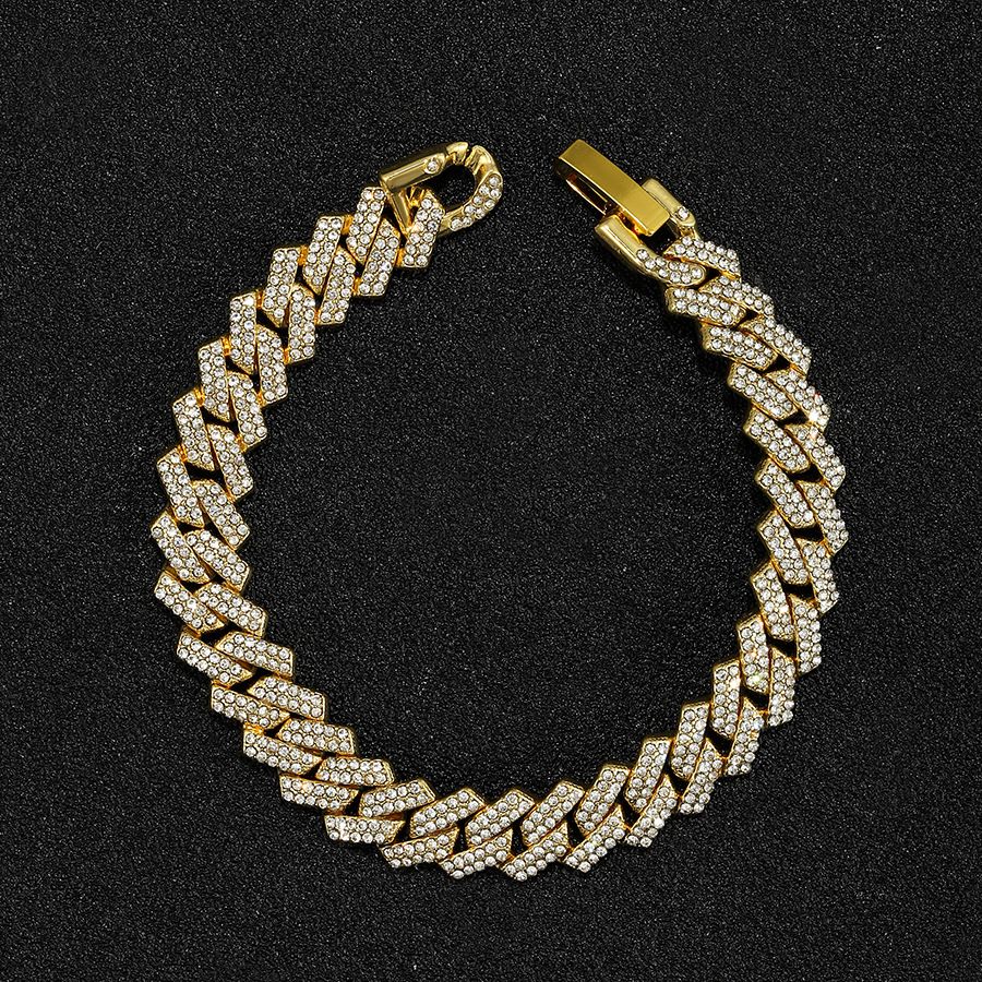 11mm Hiphop Necklace, Hip-hop Street Dance Full Diamond Cuban Chain Jewelry_ipsvogv.com