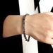 Hip Hop Square Buckle Titanium Twist Chain Lobster Clasp Trendy Men's Black Stainless Steel Jewelry Bracelet_ipsvogv.com