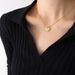Titanium Steel Necklace For Women, Fashionable And Niche Design, Wavy Edge Engraved Pendant, Heart-shaped Lock_ipsvogv.com