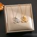 Xiaoxiangfeng New Letter Double C Necklace For Women, Simple Temperament Without Fading Collarbone Chain Trend_ipsvogv.com