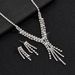 Fashion Light Luxury Temperament Clavicle Chain Autumn Winter Accessories Women's Sparkling Tassel Necklace Earrings_ipsvogv.com