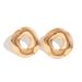 Jewelry With Simple Temperament, Hollowed Out Geometric Circles, Personalized Irregular Design, Niche Glossy Earrings_ipsvogv.com