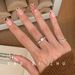 Brushed Nebula Durable Bamboo Taosi Super Diamond Zircon Light Luxury Premium Adjustable Opening Ring_ipsvogv.com