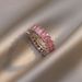 Korean Ins Niche Pink Heart Full Of Diamonds Zircon Light Luxury High-end Princess Closed-end Ring_ipsvogv.com