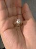 Pigeon Egg For Women, Delicate And Luxurious, With High Aesthetic Value. Gold Plated White Zircon Oval Index Finger Ring_ipsvogv.com