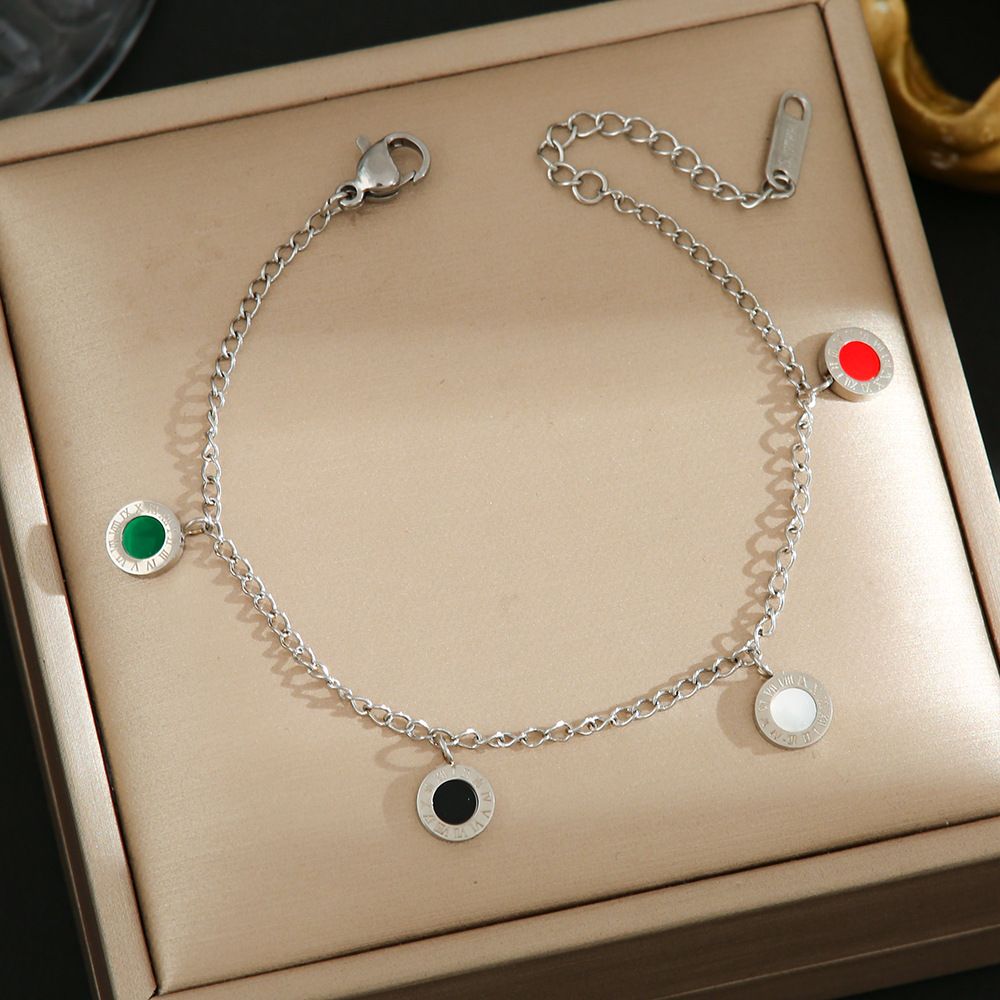 Personalized Ins Roman Numeral Titanium Steel Bracelet For Women's Fashion, Light Luxury, Versatile, Colorful_ipsvogv.com