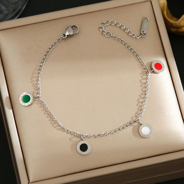 Personalized Ins Roman Numeral Titanium Steel Bracelet For Women's Fashion, Light Luxury, Versatile, Colorful_ipsvogv.com