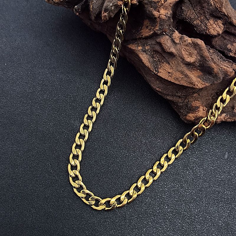 Jewelry Fashion New Gold-plated Men's Hip-hop Cuban Necklace_ipsvogv.com