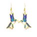 Simple luxurious style women's with personalized hummingbird color drip oil design, niche and versatile earrings,_ipsvogv.com