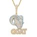 Pendants & Charms Hip Hop Goat Pendant Personalized Animal Trendsetter GOAT Letter Micro Inlaid Zircon Men's Hip Hop Pendant_ipsvogv.com