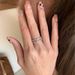 Luxurious Super Sparkle Zircon Ins Premium Korean Versatile Cool Design Fried Dough Twists Chain Ring_ipsvogv.com