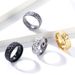 INS niche hand hammered moon pit titanium steel ring genderless male and female personality cultural hand jewelry_ipsvogv.com