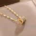 Korean Style Minimalist Titanium Steel Small Waist Necklace, Female Internet Celebrity Diamond Inlaid Pendant,_ipsvogv.com