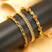 Women's Jewelry Personality Titanium Steel Electroplating K Color Preserving Bracelet Female Metal Fashionable Ins Oval Bracelet_ipsvogv.com