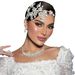 Elegant Crystal Leaf Hairpiece For Brides - Handcrafted Rhinestone Side Hair Accessory For Weddings & Special Occasions_ipsvogv.com