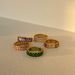 INS Electroplated Titanium Steel Rectangular Coral Color Zircon Ring_ipsvogv.com