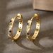 Women's Jewelry Luxury Temperament Copper Inlaid Colored Zirconium Large Earrings Retro Atmosphere Star And Moon Earrings_ipsvogv.com