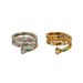 Unisex INS Retro Style Real Gold Electroplated Colored Zircon Heart Arrow Ring_ipsvogv.com