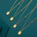 Copper Diamond 26 English Letters Love Light Luxury Necklace Female Temperament Square Pendant Versatile Clavicle Chain_ipsvogv.com
