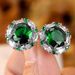 Cao Shi's High-end Fashionable Round Luxurious Zircon Crystal Earrings Women. They Are Versatile And Suitable For Women_ipsvogv.com