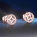 Unisex Fashion Geometric Hollow Earrings Zircon Micro inlaid Rose Gold plated Earrings_ipsvogv.com