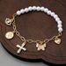 Women's Jewelry Alloy Bracelet Fashion Personality Pearl Chain Hand Jewelry_ipsvogv.com