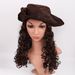 Halloween Christmas performance cos princess brown hair braided long curly hair_ipsvogv.com