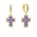 Style Simple Fashion New Cross Zircon Earrings Classic Men's Earrings Earrings Cross Supply_ipsvogv.com