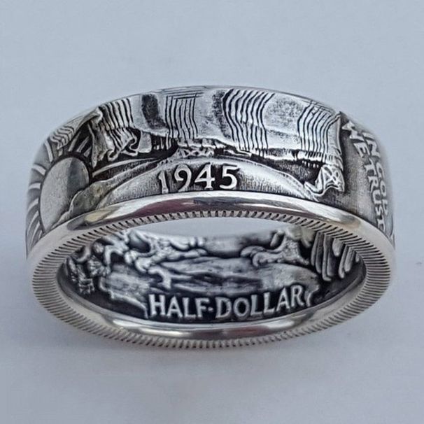 Cao Shi's Hot Selling Personality Coin Morgan 1945 Alloy Ring For Men And Women_ipsvogv.com