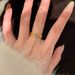 Vintage Hollowed Out Wheat Ear Zircon With Light Luxury Design, Used Index Finger Ring, Versatile Commuting Ring_ipsvogv.com