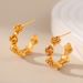 Silver needle environmentally friendly material rose engraved design romantic earrings sweet K real gold plated retro texture earrings_ipsvogv.com
