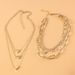 Multi Layer Chain Necklace Alloy Love Pendant Claw Chain Simple Clavicle Chain Necklace_ipsvogv.com