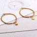 Women's Jewelry Stainless Steel Girls Fashion Golden Heart Shaped Double Layer Bracelet Beach Vacation Geometric Titanium Steel Jewelry_ipsvogv.com