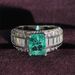 Sheen Inlaid High Carbon Precision Quality Princess Square Palaiba Ring Female R8108_ipsvogv.com