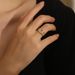Cuban Chain Open Women's Versatile Cold Wind Titanium Steel Ring_ipsvogv.com