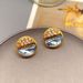 Korean minimalist, exquisite, personalized round glass crystal with a sense of luxury and light luxury. Zircon silver_ipsvogv.com