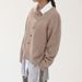 Women's Clothing oblique button irregular design lazy style sweater cardigan round neck knitted jacket _ipsvogv.com